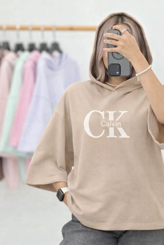 تیشرت کلاهدار طرح CK - نمای کلی ست شامل تمام تکهها