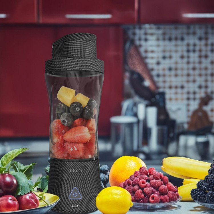 مخلوط کن شارژی لِوِلو مدل LVL-AEROFX-BLNDR-STR ظرفیت - تصویر محصول به همراه لوازم جانبی همراه