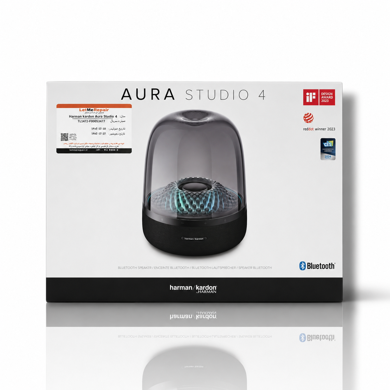 اسپیکر هارمن کاردن مدل Aura Studio 4 - نمای محصول در حال شارژ یا اتصال