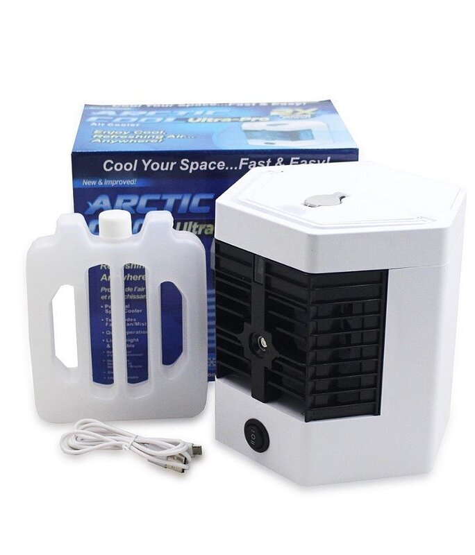 کولر آبی مدل Arctic Air Ultra pro - مقایسه اندازه محصول با اشیای روزمره