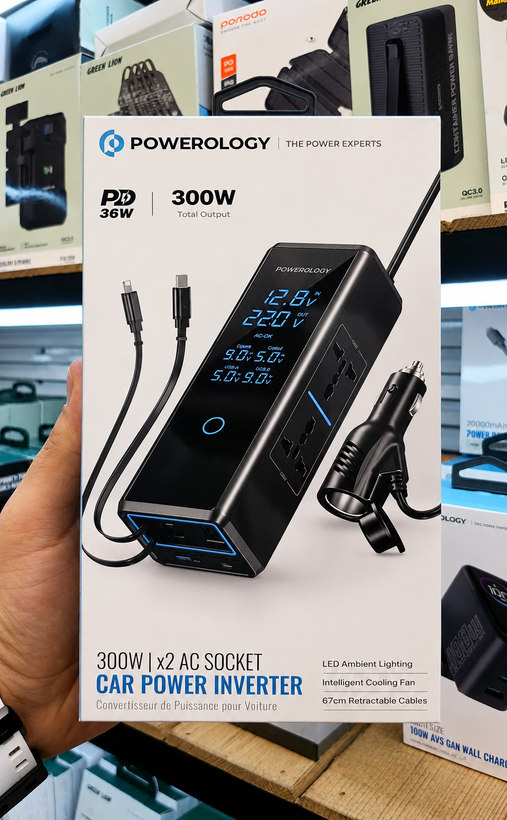 اینورتر خودرو پاورولوژی مدل PWCPI300W ظرفیت ۳۰۰ - نحوه اتصال و نصب محصول