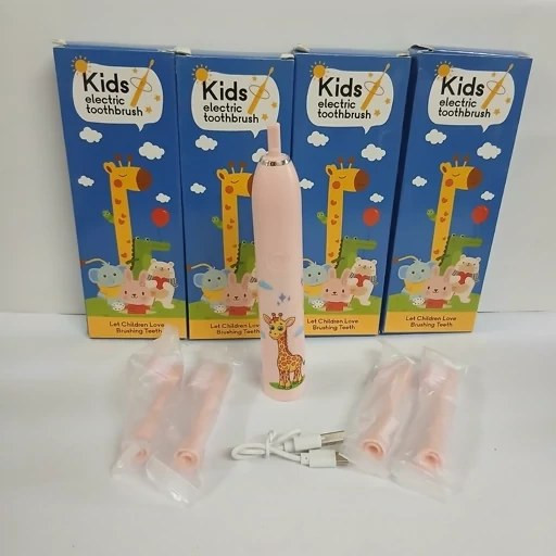 مسواک شارژی کودک با طرح های کارتونی - نمای محصول در حال شارژ یا اتصال