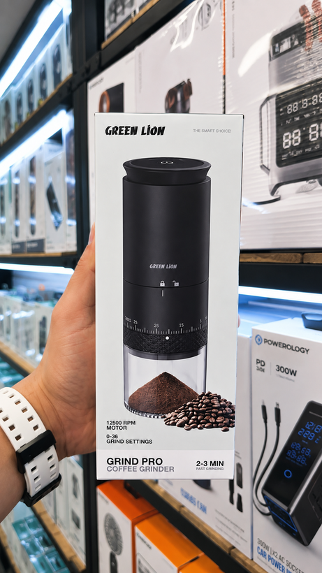 آسیاب قهوه شارژی گرین لاین مدل Grind - جزئیات نمایشگر یا صفحه محصول