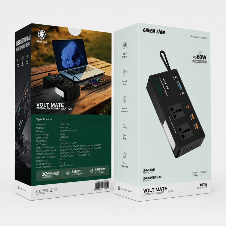 پاور استیشن گرین لاین مدل Volt Mate - نمای کامل محصول از زاویه اصلی