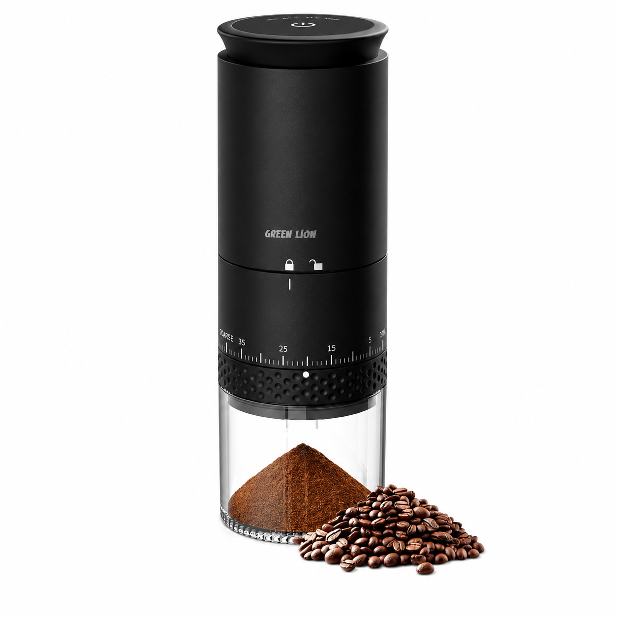 آسیاب قهوه شارژی گرین لاین مدل Grind - نمای نزدیک از متریال و کیفیت ساخت