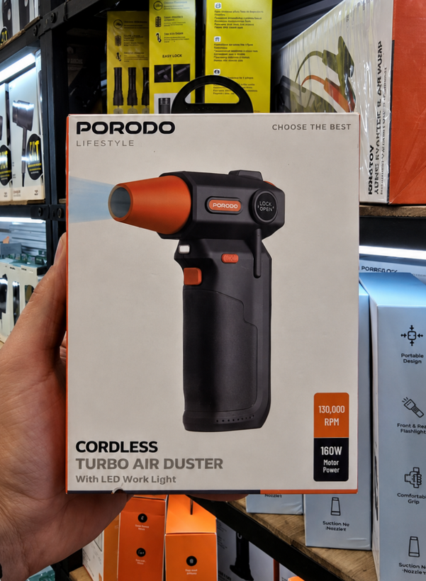 جت فن شارژی پرودو Porodo Turbo Air - نمای محصول در حال شارژ یا اتصال