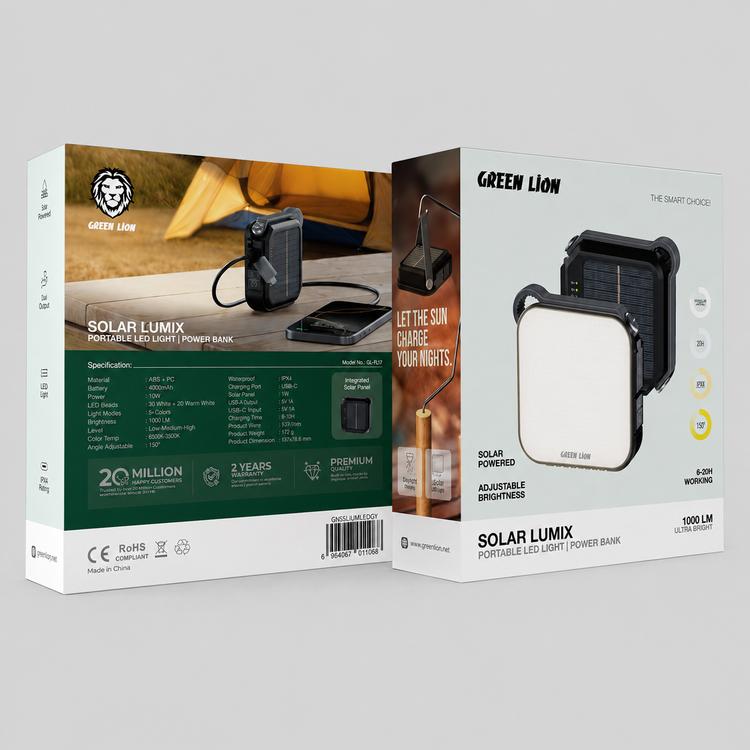 چراغ کمپینگ خورشیدی گرین لاین Solar Lumix - نمای کاربردی هنگام استفاده