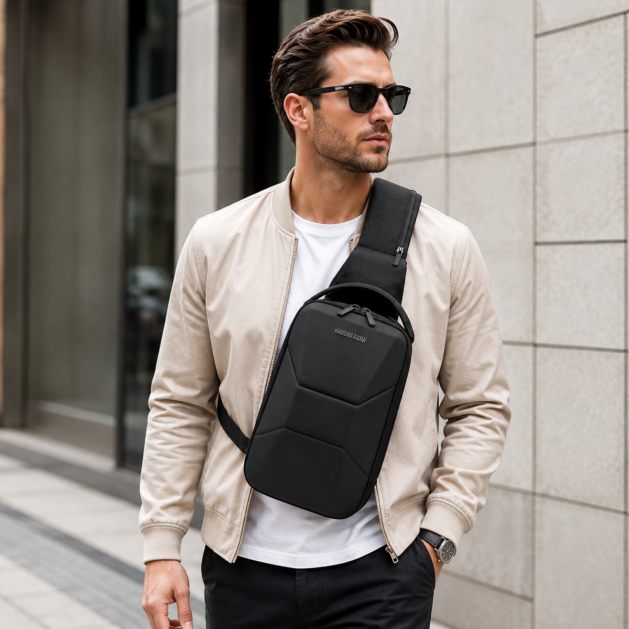 کیف کراسبادی گرین لاین مدل Liverpool Crossbody - نمای محصول در حال شارژ یا اتصال
