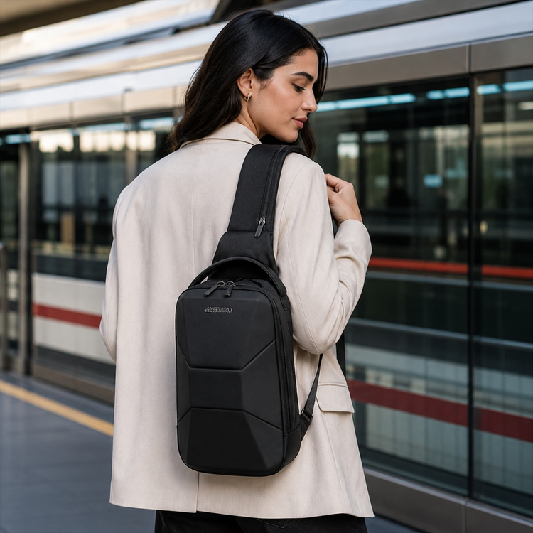 کیف کراسبادی گرین لاین مدل Liverpool Crossbody - زاویه سهرخ برای نمایش حجم محصول
