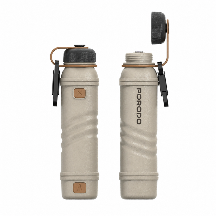 پاوربانک چندکاره پورودو OneGear ظرفیت 5000mAh مدل - جزئیات پورتها و دکمههای محصول