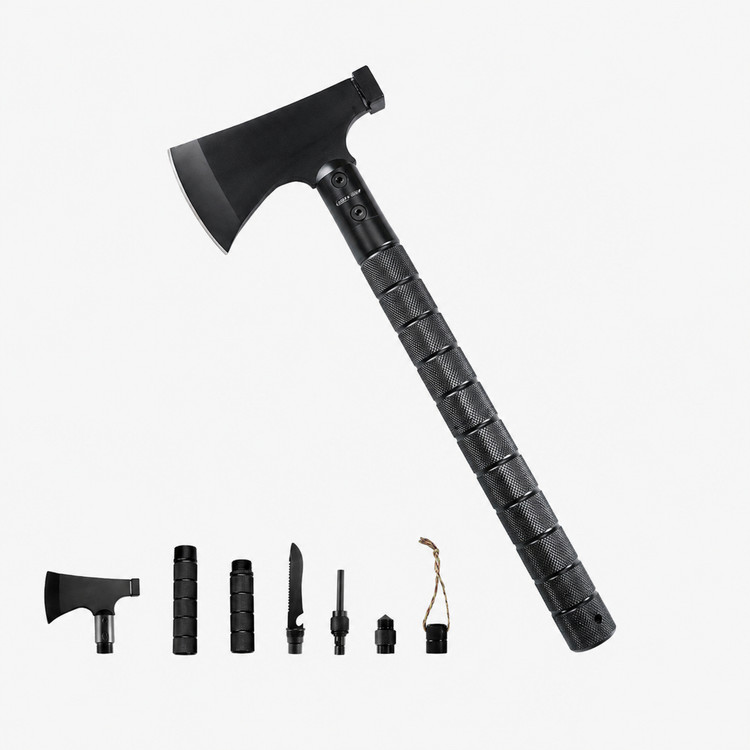 تبر چندکاره گرین لاین Multi-Tool Axe مدل - نمای محصول به همراه جعبه اصلی