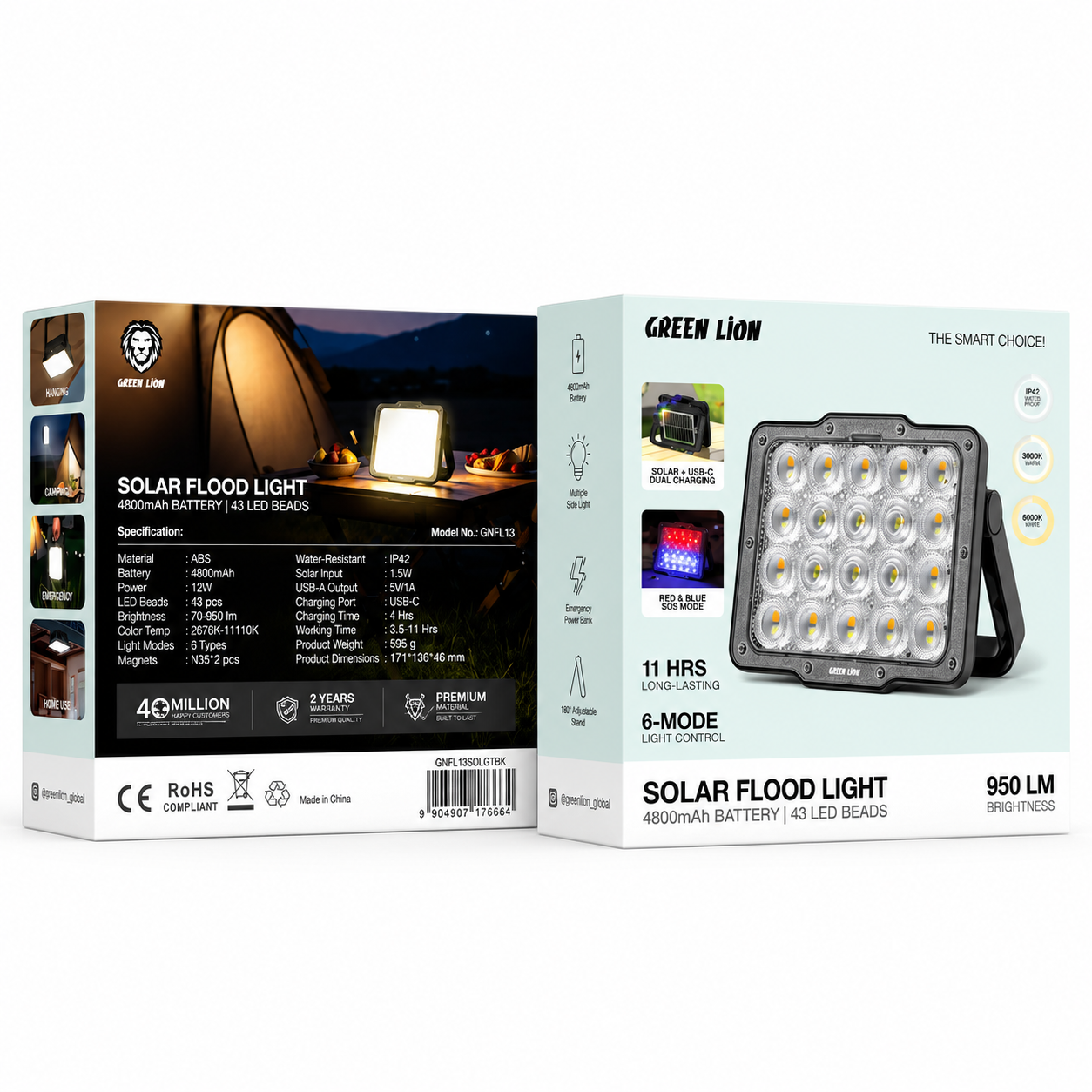 پروژکتور شارژی خورشیدی گرین لاین مدل Solar - نمای کاربردی هنگام استفاده