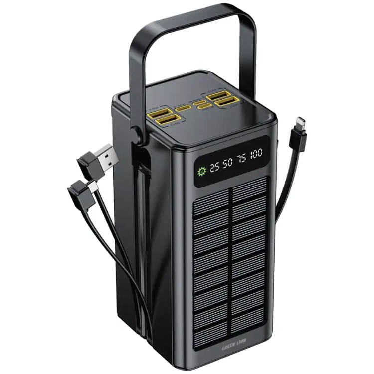 پاوربانک خورشیدی گرین لاین Solar X ظرفیت - نمای محصول در حال شارژ یا اتصال