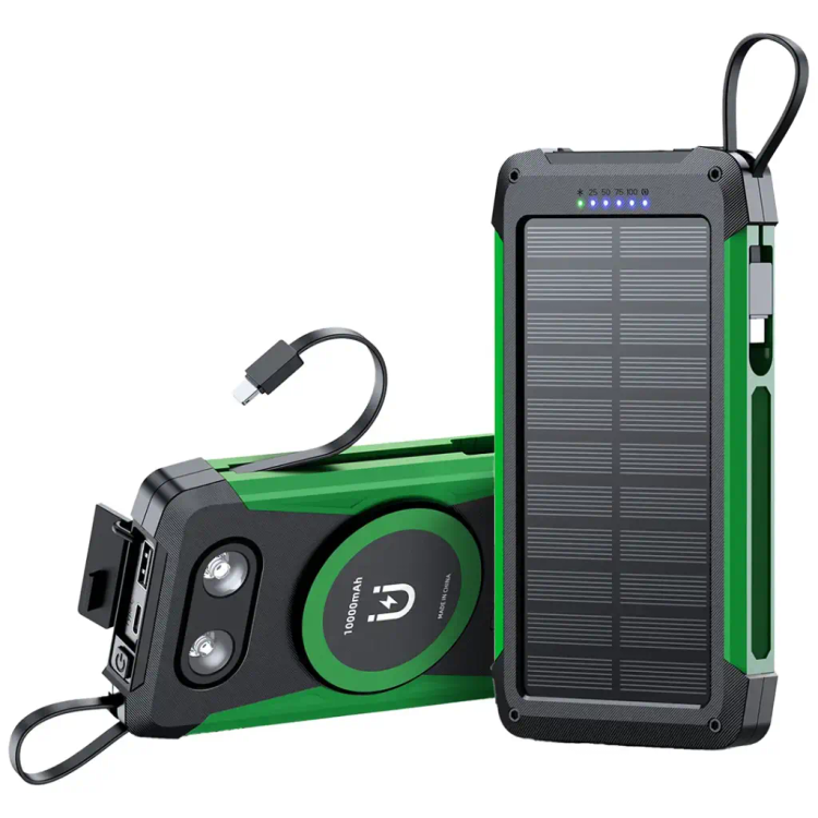 پاوربانک خورشیدی گرین لاین Solar Trex ظرفیت - نمای محصول به همراه جعبه اصلی