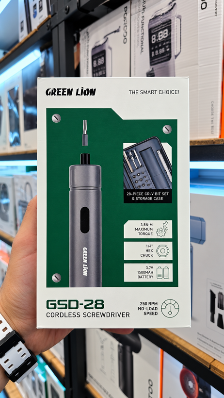 پیچگوشتی شارژی گرین لاین GSD-28 برای استفاده - بستهبندی و محتویات جعبه