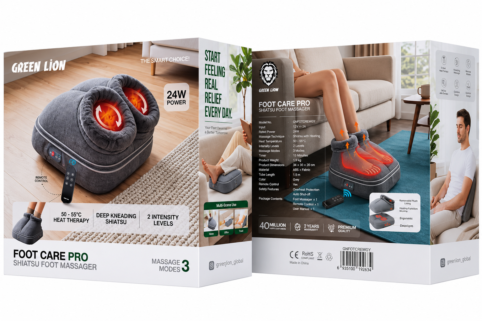 ماساژور پا گرین لاین مدل Foot Care - نحوه اتصال و نصب محصول