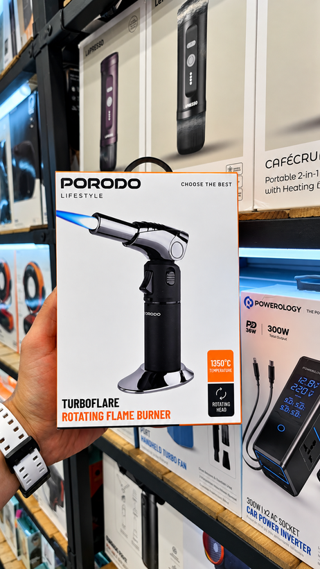 فندک چرخشی پورودو TurboFlare برای استفاده روزمره - نمای کامل محصول از زاویه اصلی