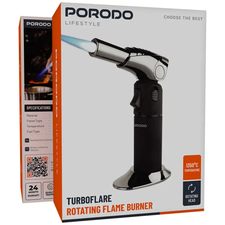 فندک چرخشی پورودو TurboFlare برای استفاده روزمره - نمای محصول در حال شارژ یا اتصال